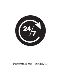 24-7 Icon In Trendy  Design Vector Eps 10