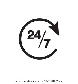 24-7 Icon In Trendy  Design Vector Eps 10