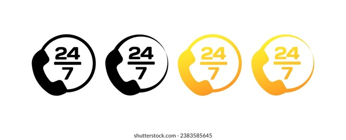 247 icons. Different styles, phone handset icon, 247 icons. Vector icons