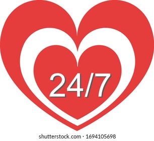 24/7 mode in the heart