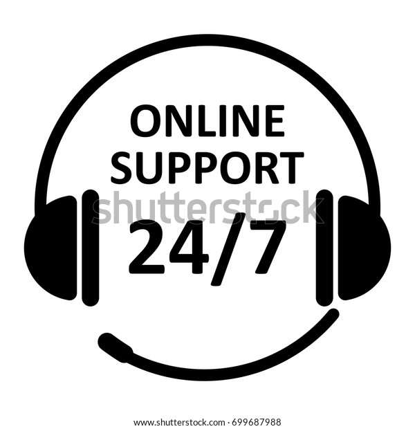 diepvries leeftijd Stuwkracht 247 Online Support Icon Isolated On Stock Vector (Royalty Free) 699687988