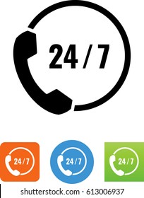 24-7 Phone Support Icon 