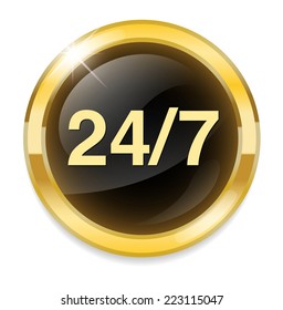 24/7 service icon