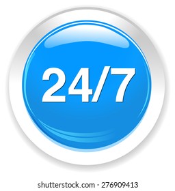 24/7 service icon