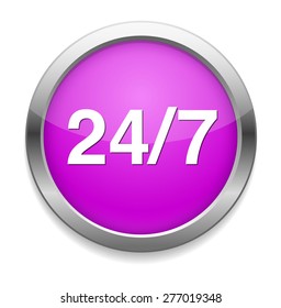 24/7 service icon