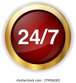 24/7 service icon