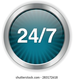 24/7 service icon