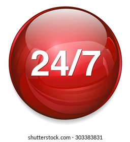 24/7 service icon