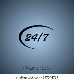 24/7 service icon.