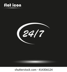 24/7 service icon.
