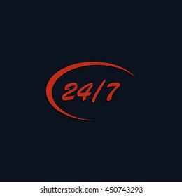 24/7 service icon.