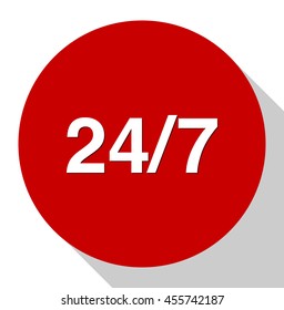 24/7 service icon