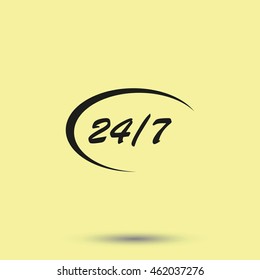 24/7 service icon.