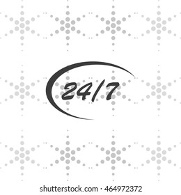 24/7 service icon.