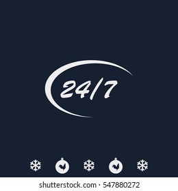 24/7 service icon.