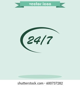 24/7 service icon.