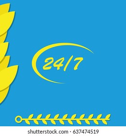 24/7 service icon.