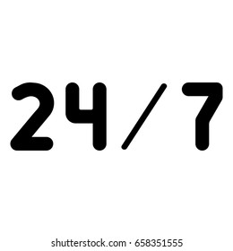 24/7 service icon .