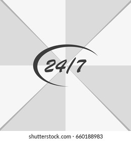 24/7 service icon.