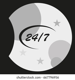 24/7 service icon.