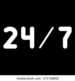 24/7 service icon .