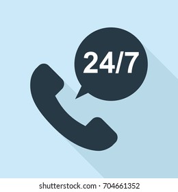 24/7 service icon