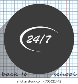 24/7 service icon.