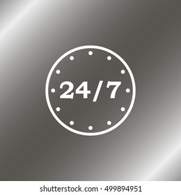 24/7 time icon.