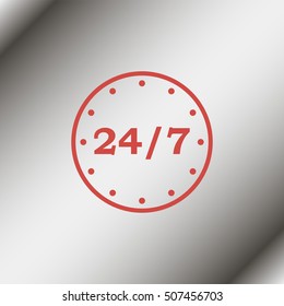 24/7 time icon.