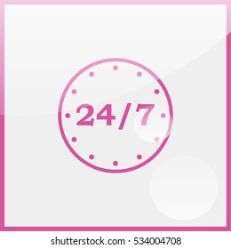 24/7 time icon.