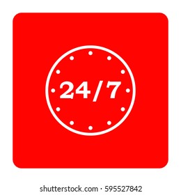 24/7 time icon.