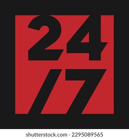 247 Twenty Four Seven vector symbol