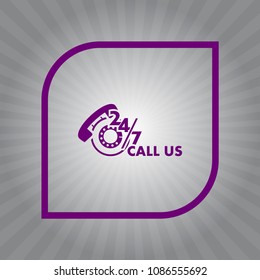 24/7 vector icons. work Hard. call center. call us