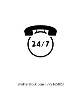 24/7 vector icons. workhard.call center. call us