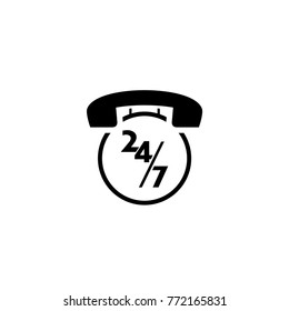 24/7 vector icons. workhard.call center. call us