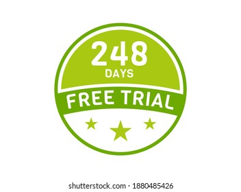 248 days free trial. 248 day Free trial badges