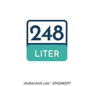 248 liters icon vector illustration