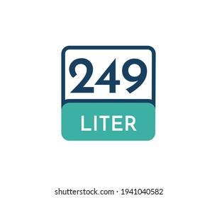 249 liters icon vector illustration