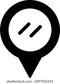 249 - Location Pin Line Vector Icon Design