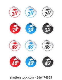 24h & 48h Stickers