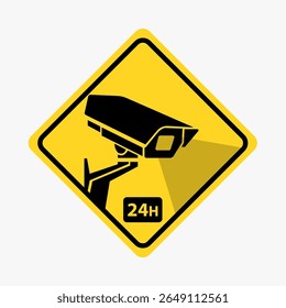 Ícone de vigilância de segurança CCTV 24H