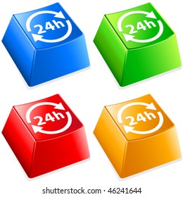 24h delivery - buttons set