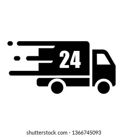 24h Delivery Icon Vector