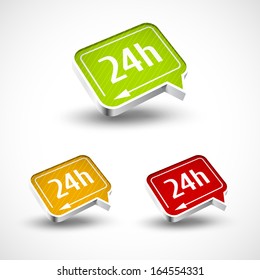 24h icon for your buseness and designs