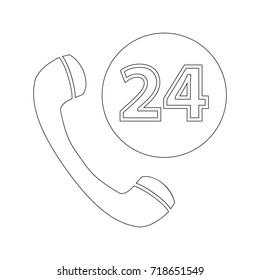 24h phone icon