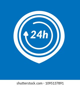 24h pointer vector icon