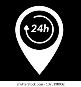 24h pointer vector icon