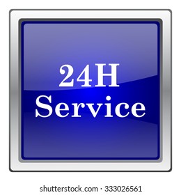 24H Service icon. Internet button on white background. EPS10 vector.