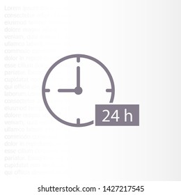 24h support icon . Lorem Ipsum Illustration design