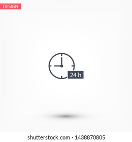 24h support icon . Lorem Ipsum Illustration design